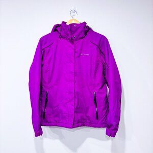 COLUMBIA Purple Omni-Heat winter jacket hooded | Medium *